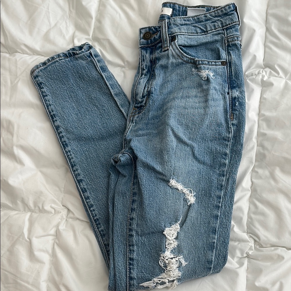 Classic Blue Distressed Jeans